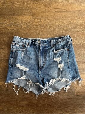 Abercrombie & Fitch Distressed Blue Denim Cutoff Shorts